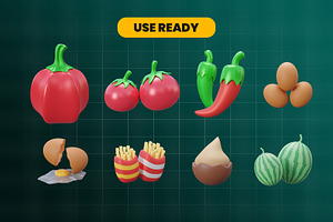 Food 3d Illustration Icon Pack