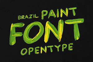 Brazil Paint Font, a Font by Handmadefont