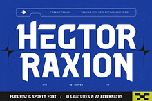 Hector Raxion Futuristic Sport Font