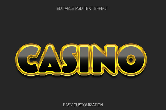 Gold Bold Glossy 3D Text Effect preview 3