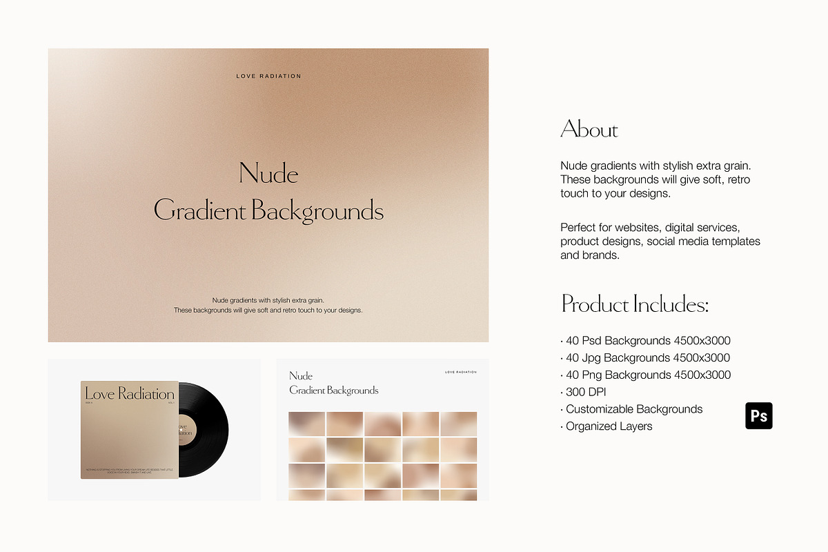 BUNDLE Grainy Gradient Backgrounds, an Object Graphic by Love Radiation Studio (Photo 6 of 23)
