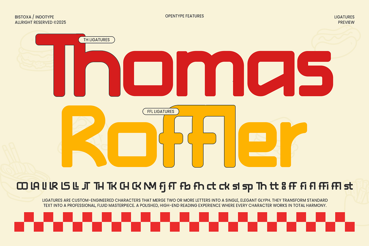 Bistoxa - Food Display Font, a Sans Serif Font by Indotype Foundry (Photo 3 of 10)