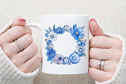 Blue Chinoiserie Summer Clipart PNG, an Illustration by Sublimation Artist (Thumbnail 5 of 6)