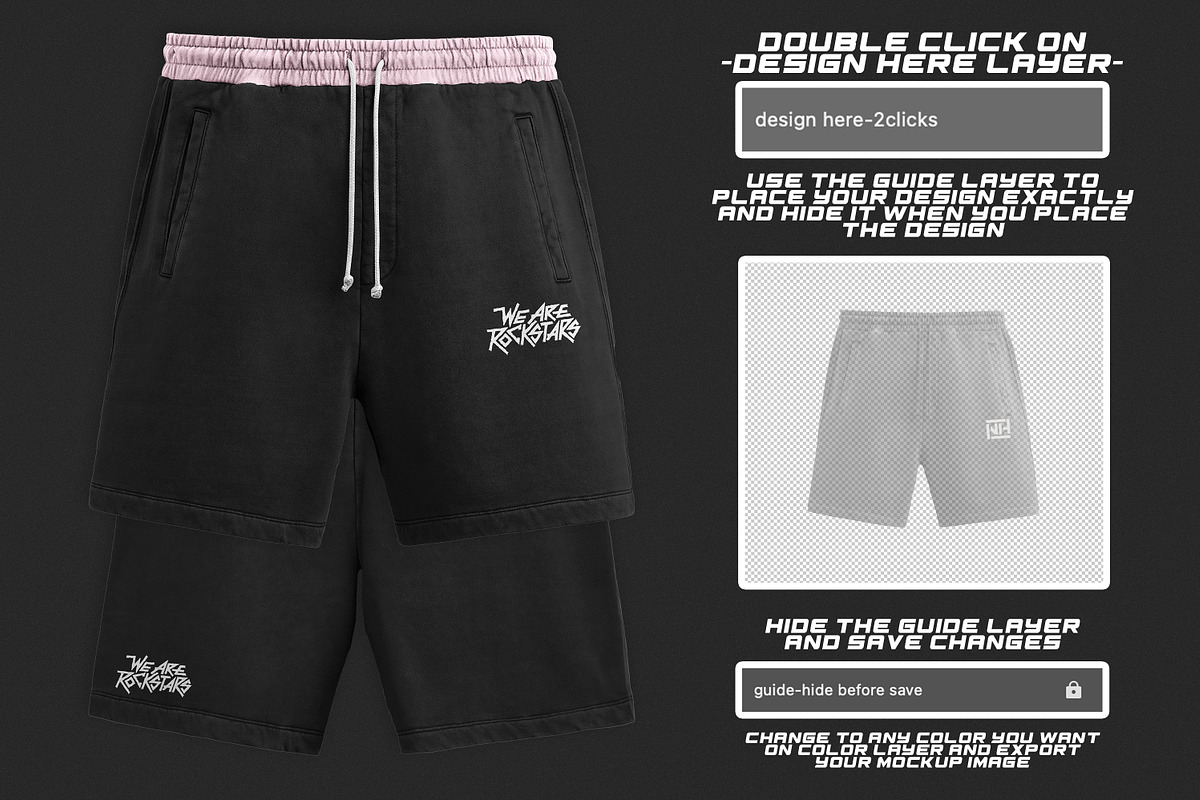 Professional sweatshort mockup psd, a Bottom Mockup by NH graphic (Photo 3 of 7)