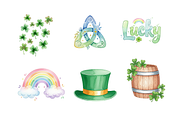 Watercolor St. Patrick’s Day Clipart, a Seasonal Illustration by BerryPieArt (Thumbnail 3 of 4)