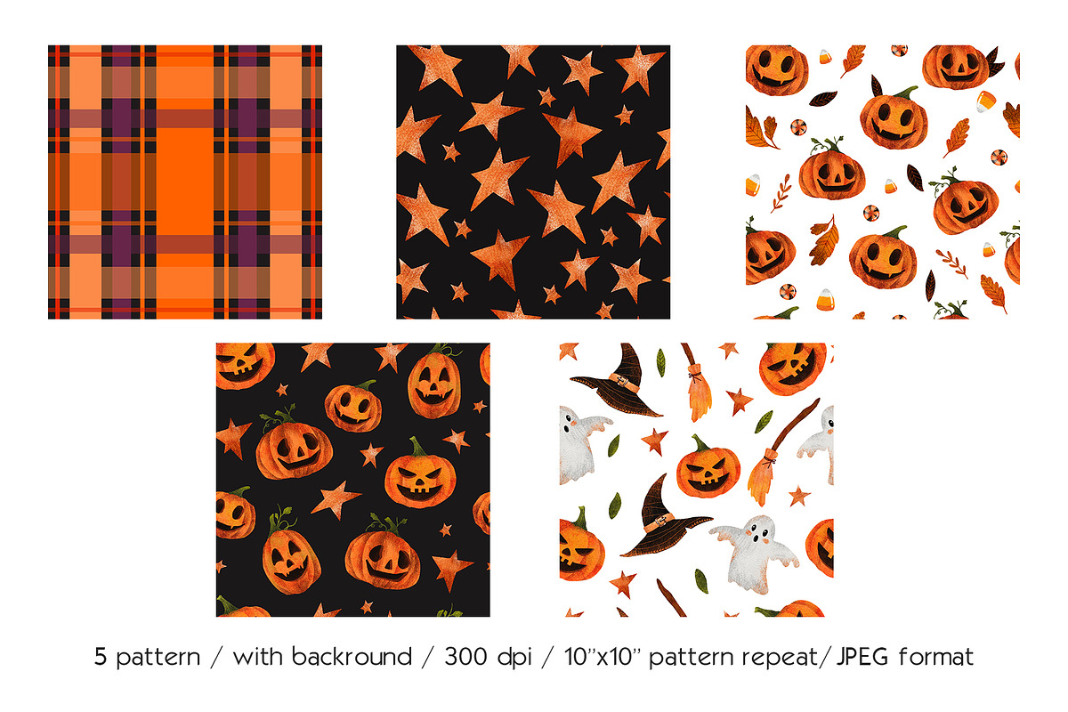 Halloween Jack-o'-Lantern graphics, a Seasonal Illustration by Yelloo Fish (Photo 4 of 7)