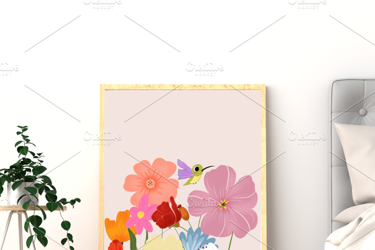Spring Garden Digital Poster A4, a Decorative Illustration by Oleksandra Illustrates (Photo 8 of 8)