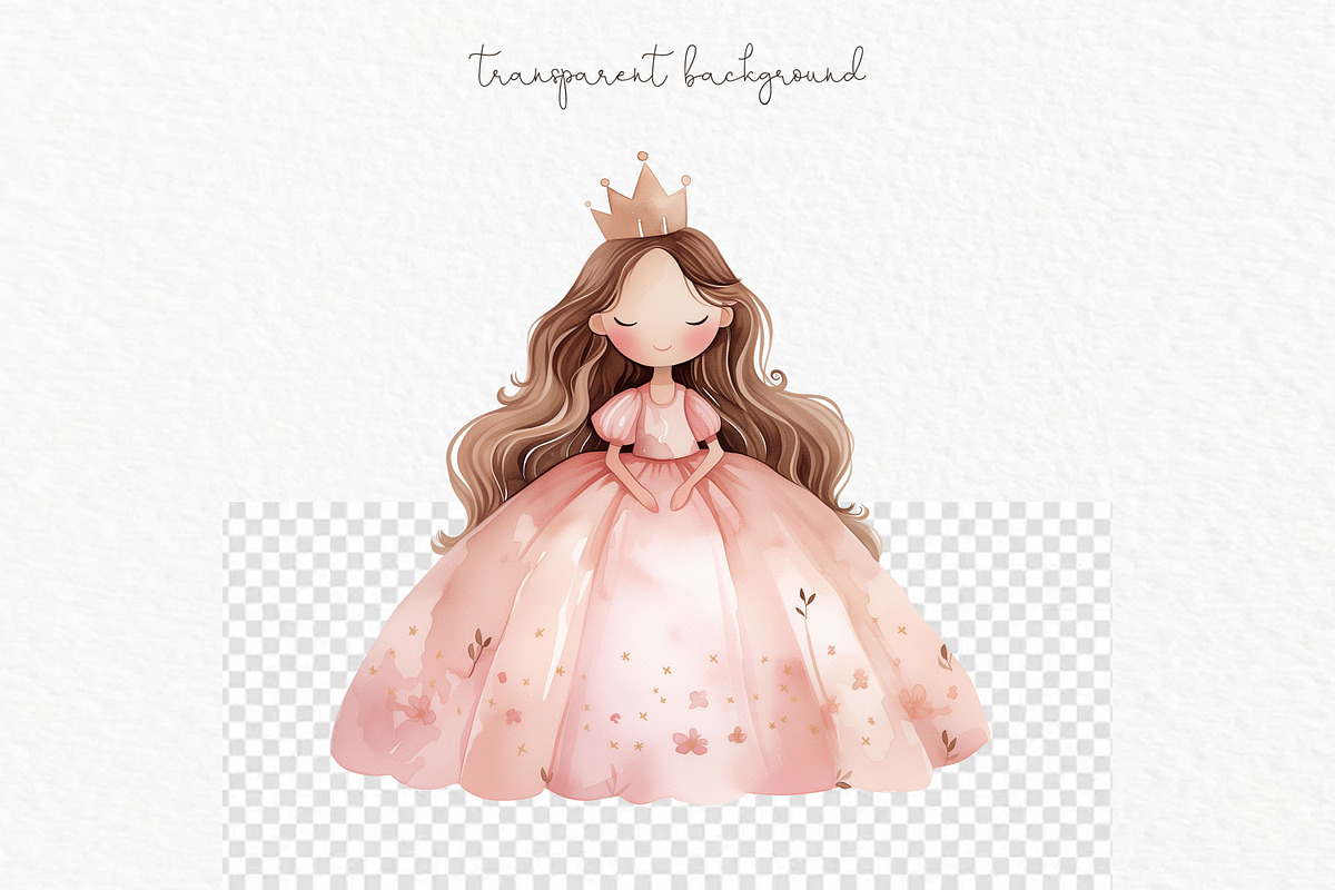 Pink baby princess clipart, a Person Illustration by MyLittleMeow (Photo 7 of 8)