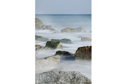 Rocks in the Seashore with a long, a Nature Photo by RF Images