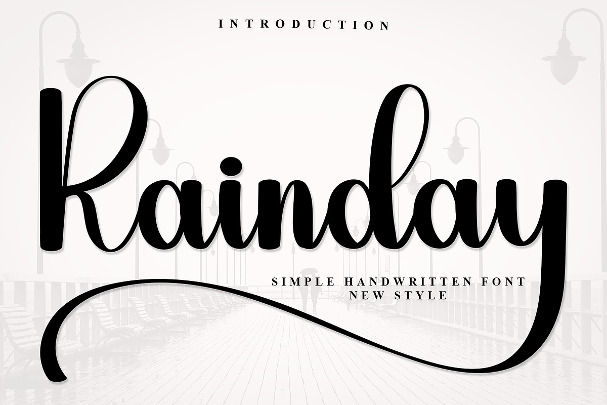 Rainday, a Script Font by InermediaSTUDIO (Photo 1 of 7)