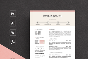 Pinky Resume Template / CV Template