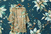 BOTANICAL CHINTZ_ WATERCOLOR PATTERN, a Pattern Graphic by YARROO (Thumbnail 2 of 13)