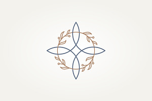 witch's knot with leaves around icon, a Branding & Logo Template by Blazybone