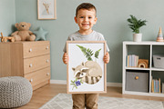 Watercolor Raccoon Clipart PNG, an Animal Illustration by ArtGiftsStudio (Thumbnail 2 of 5)