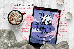 Premade Book Cover Template, a Print Template by Little Creative Scribbles