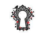 Floral Keyhole Frame SVG Bundle, an Illustration by Designs_River (Thumbnail 6 of 31)