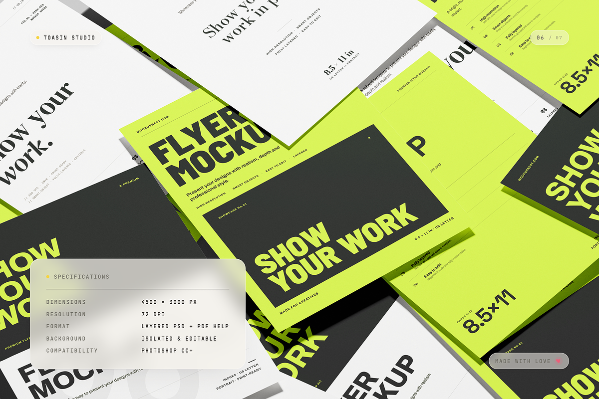 US Letter Flyer Mockup, an Advertising Mockup by Toasin Studio (Photo 6 of 7)