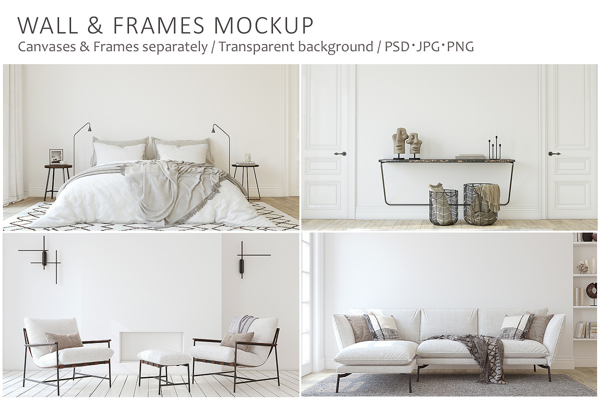 NEW-YORK APARTMENT Wall&Frame Mockup, a Print Template by MyHomeMockups (Photo 1 of 11)
