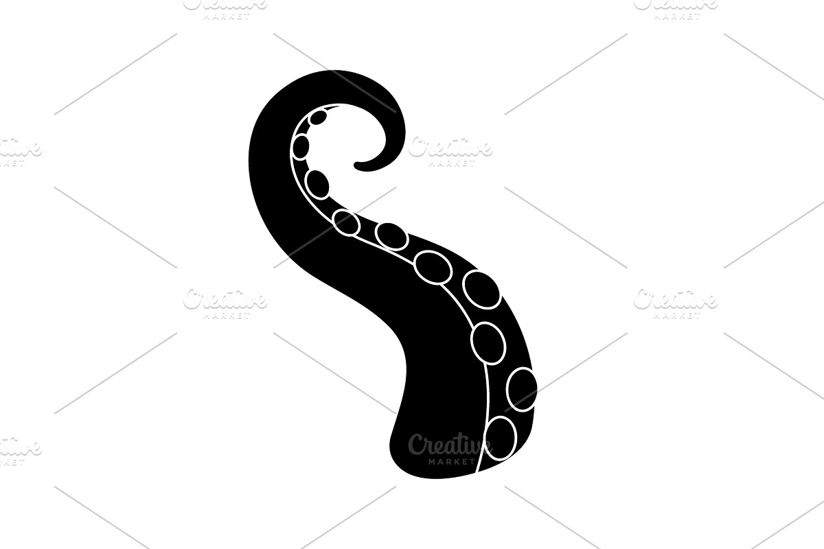 Octopus tentacle with suction cups, an Animal Illustration by GraphiShop