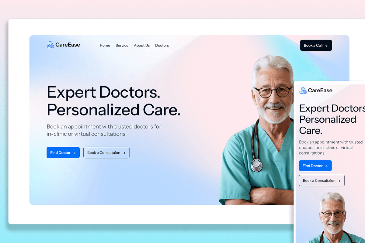 CareEase Healthcare Figma Template, an UI Kit Template by Flow Samurai Templates (Photo 1 of 5)