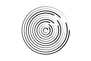 Halftone speed lines circle, an Illustration by Things for designers