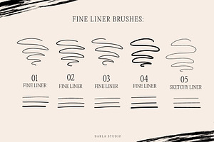 Fine Liners Procreate Brushes Ink