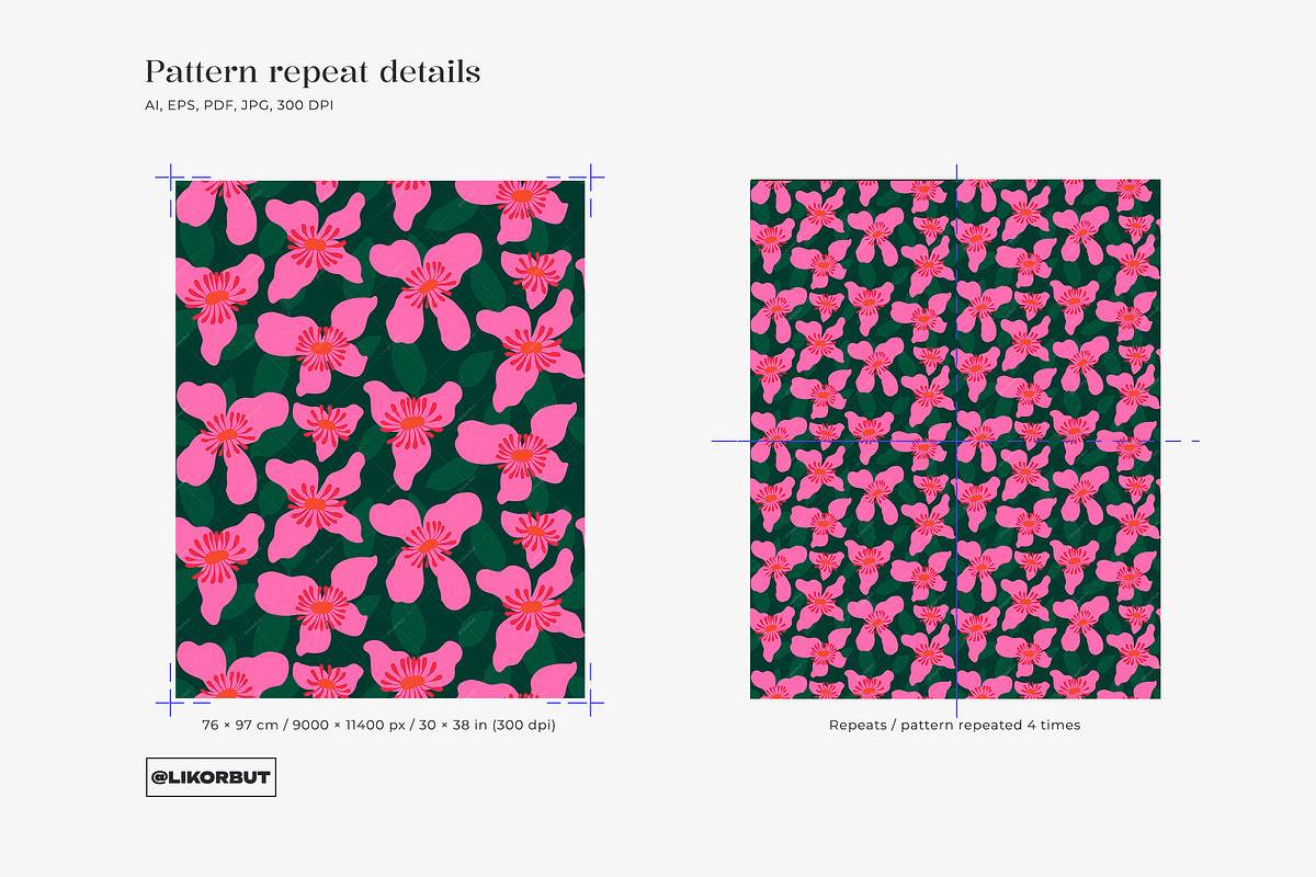 Naive Abstract Modern Floral Pattern, a Pattern Graphic by likorbut (Photo 3 of 14)