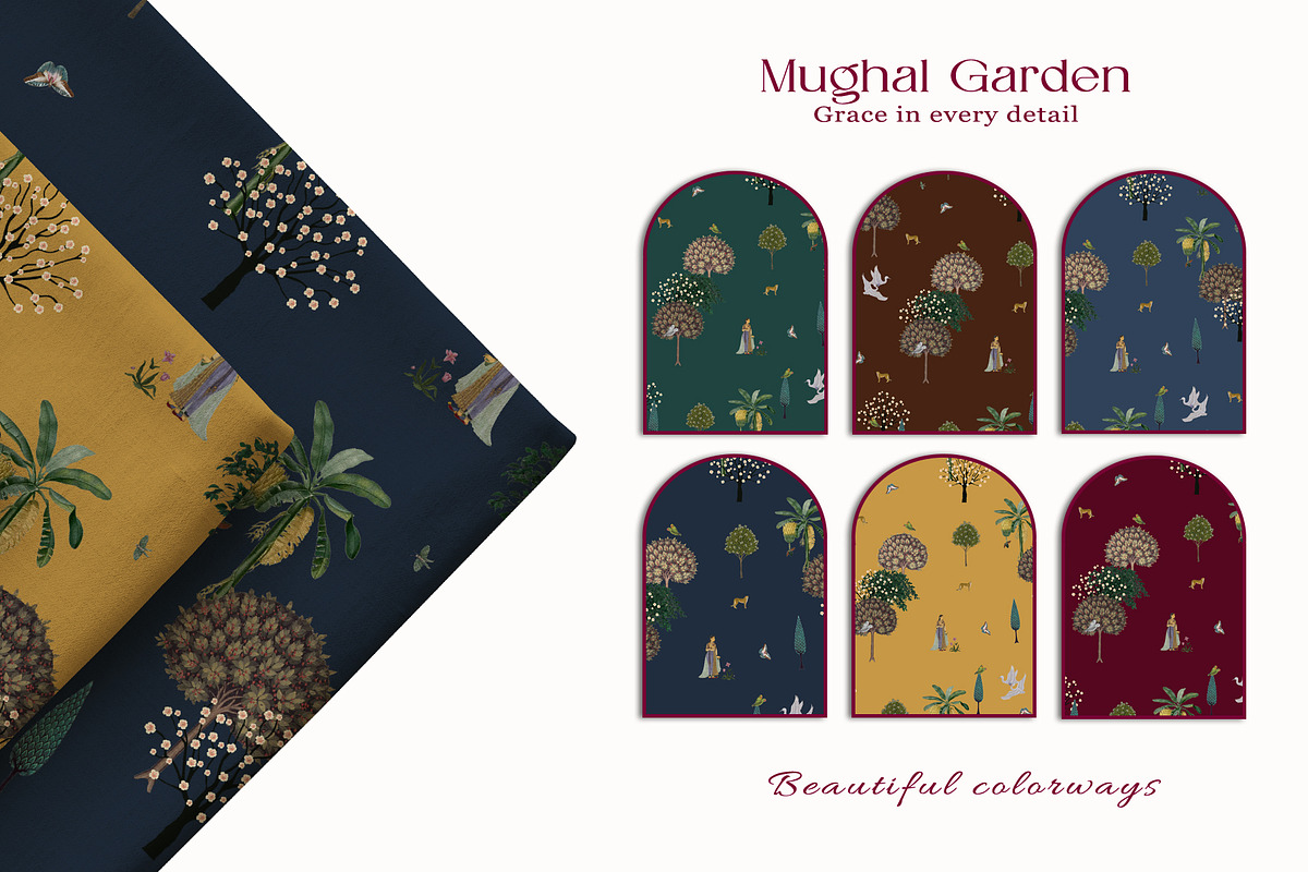 Mughal Garden Prints & Patterns, a Pattern Graphic by GND ART STUDIO (Photo 2 of 8)