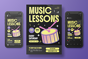 Music Lesson Flyer Set, a Flyer Template by Annora Studio (Thumbnail 4 of 6)