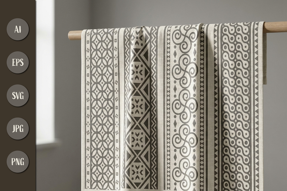 Decorative Seamless Pattern Set, a Pattern Graphic by Saba Vector (Photo 2 of 3)