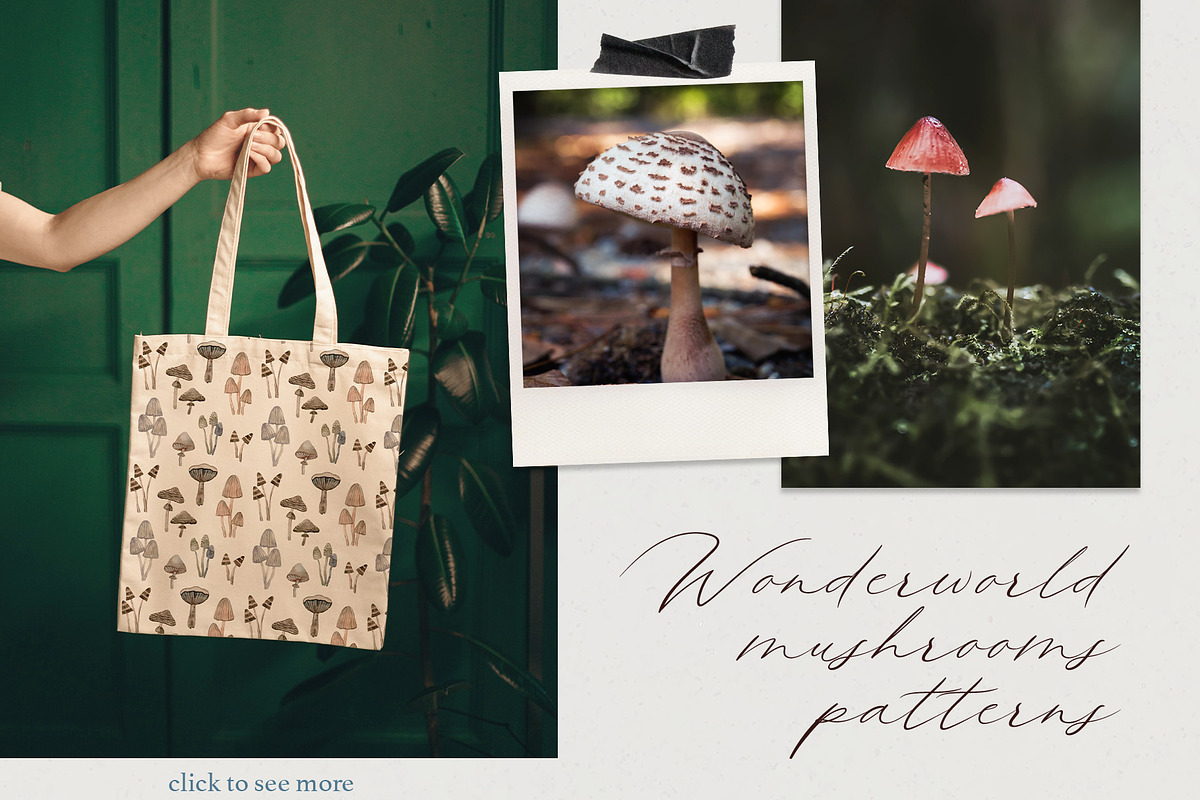 Wonderland watercolor mushrooms, a Decorative Illustration by alenaganzhela (Photo 4 of 9)