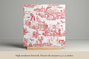 Halloween Toile De Jouy Pattern