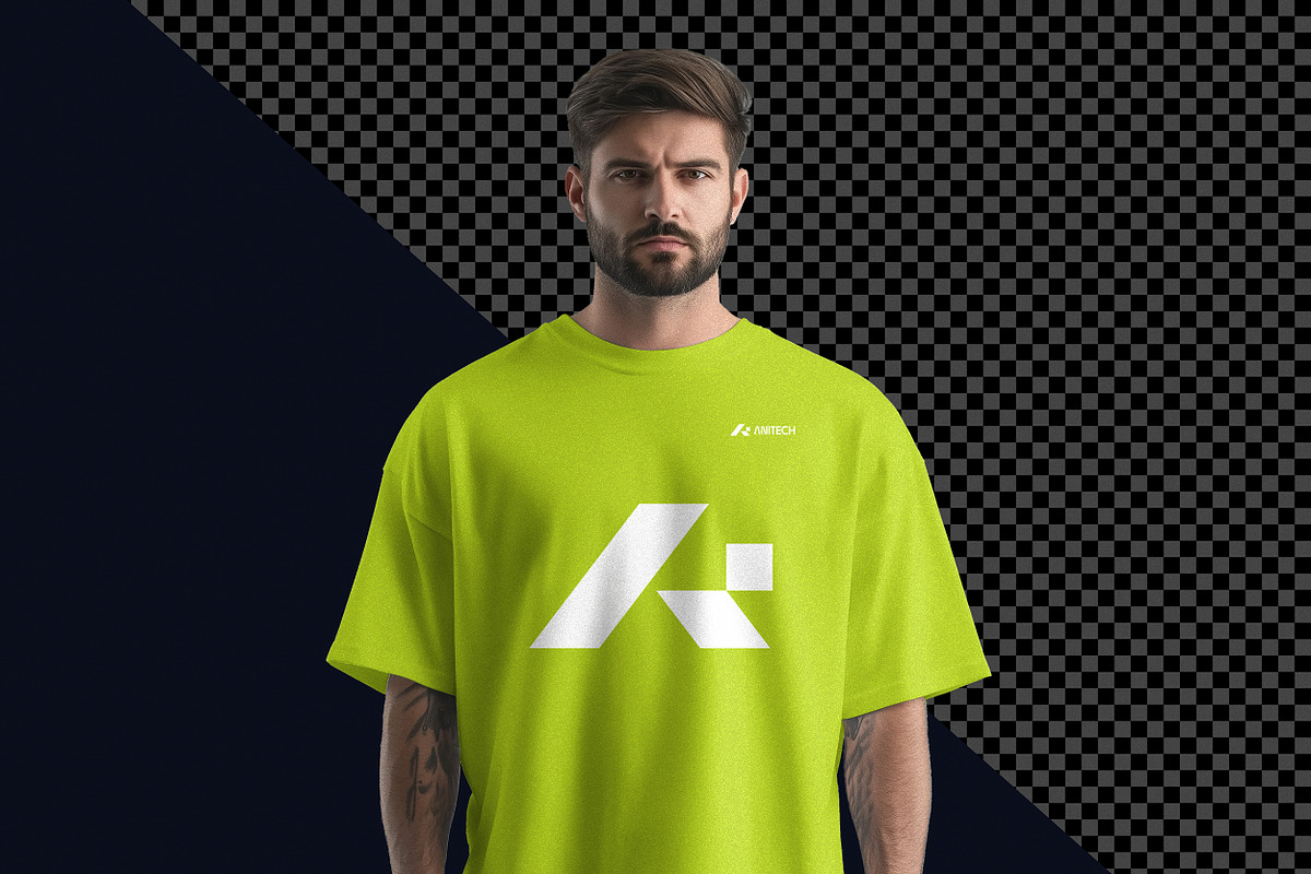Handsome Men T-shirt Mockup, a Shirt Mockup by INTENTFX (Photo 3 of 12)