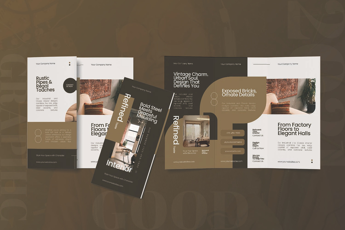 Shape Interior - Trifold Brochure, a Brochure Template by AQR Studio (Photo 2 of 2)