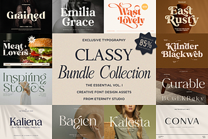 Classy Bundle Vol. I Font, a Font by Eternity Studio