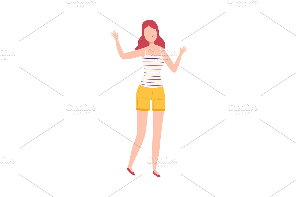 Young Woman in Casual Clothes, a Person Illustration by TopVectors