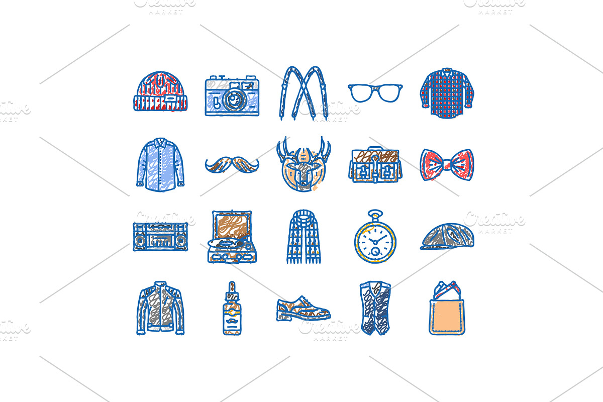 hipster retro vintage old style, an Object Illustration by pikepicture