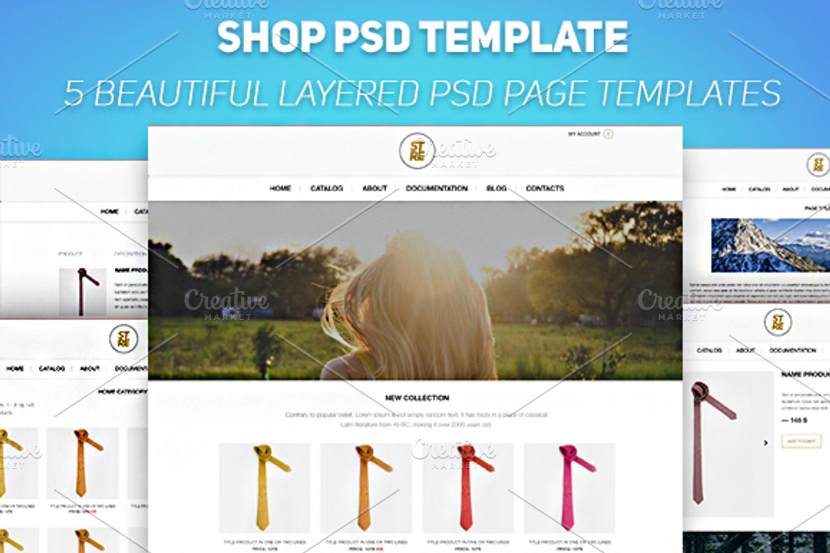 Shop PSD Template, a Websites & App Template by KULISTOV (Photo 1 of 5)