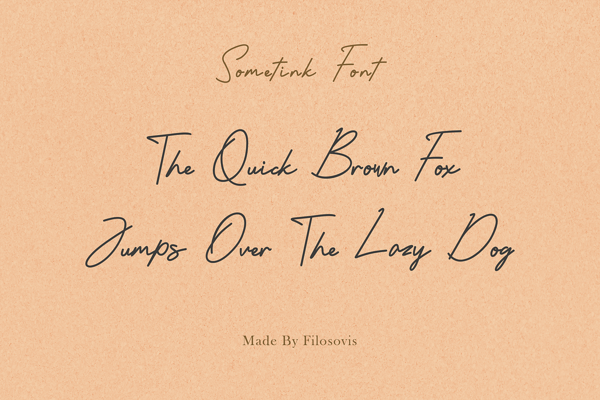 Sometink | Handwritten Font, a Handwritten Font by filosovis (Photo 4 of 6)
