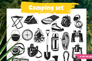 Camping and adventure emblems, an Object Graphic by DOBROGRAPH (Thumbnail 1 of 6)