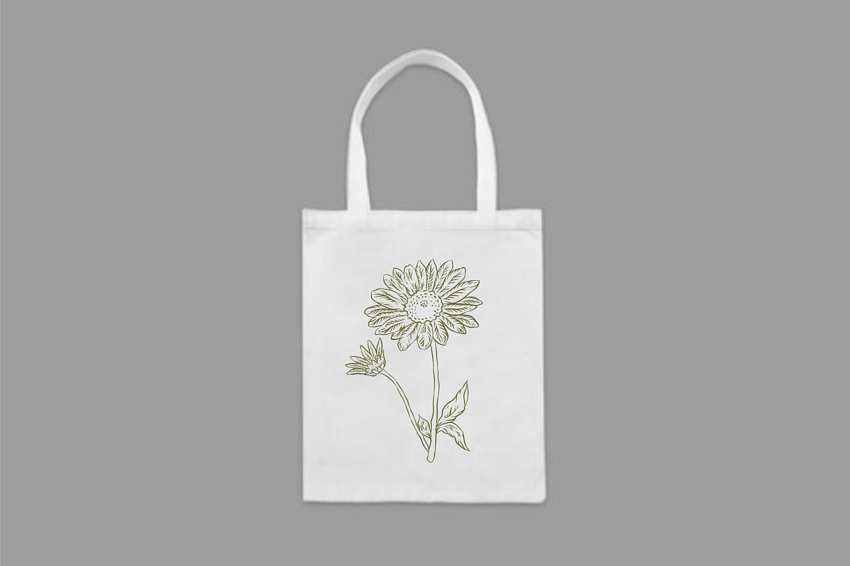 Sun Flower Vector Line, a Decorative Illustration by Ben studio (Photo 4 of 5)