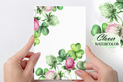 Watercolor clovers clipart, an Illustration by OlDm_Shop (Thumbnail 5 of 6)