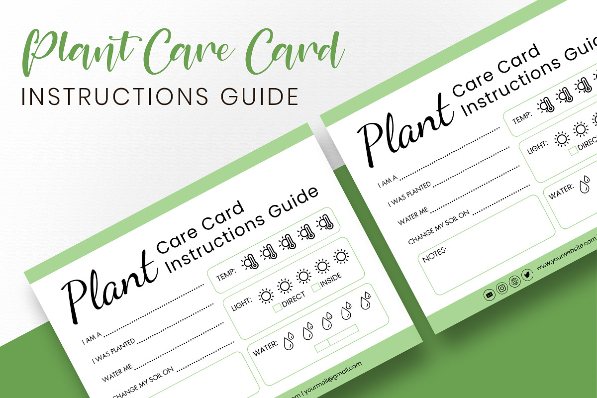 Plant Care Card Canva Template, a Design Template by Snapybiz (Photo 2 of 8)