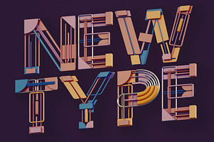 Colorful Geometry - 3D Lettering