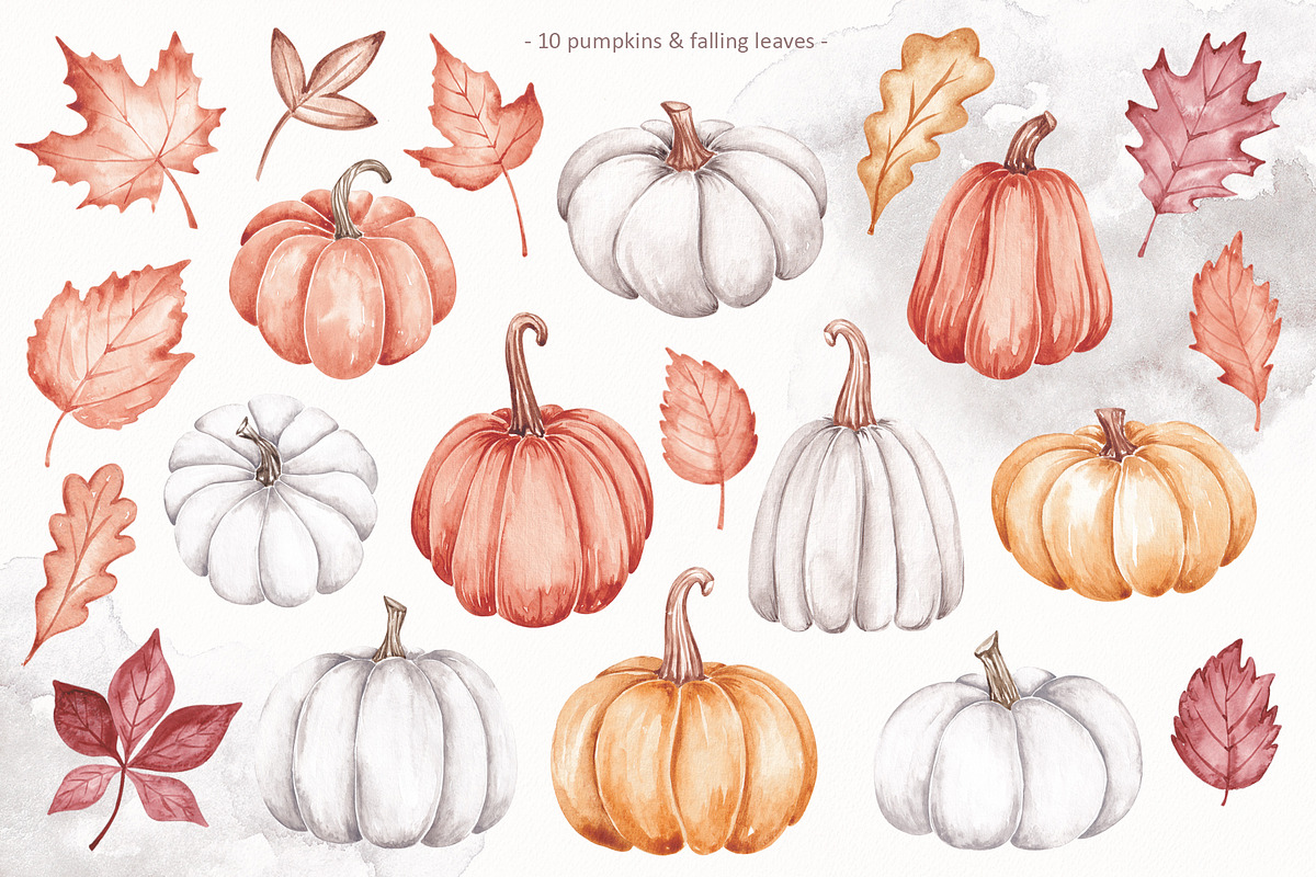 Watercolor Clipart Autumn Spirit, a Seasonal Illustration by SirenaArt (Photo 4 of 8)