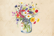 Wildflower in a Mason Jar PNG Images, an Object Graphic by ThingsbyLary (Thumbnail 8 of 10)