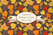 Leaves seamless patterns set, a Pattern Graphic by IreneArt illustrations (Thumbnail 1 of 5)