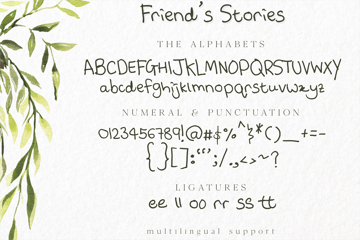 Friend's Stories Font, a Font by Digital Hustler (Photo 8 of 9)
