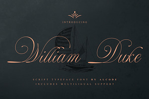 William Duke, a Script Font by Alcode