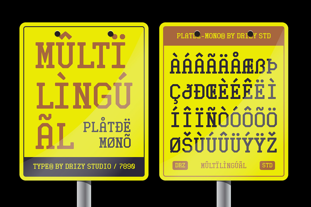 Platde - Vintage Mono Slab Font, a Sans Serif Font by Drizy (Photo 5 of 10)